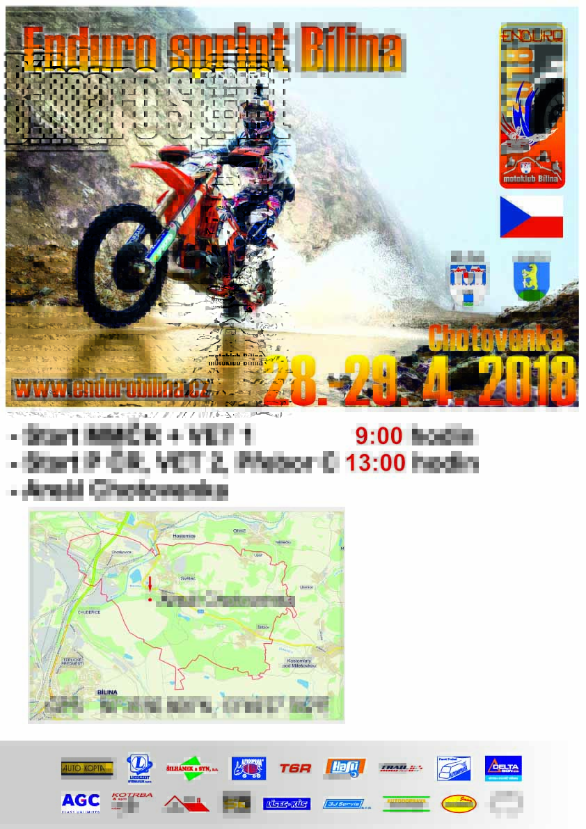Endurosprint Bilina plakat 2018