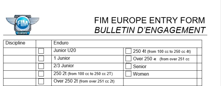 ME enduro entry