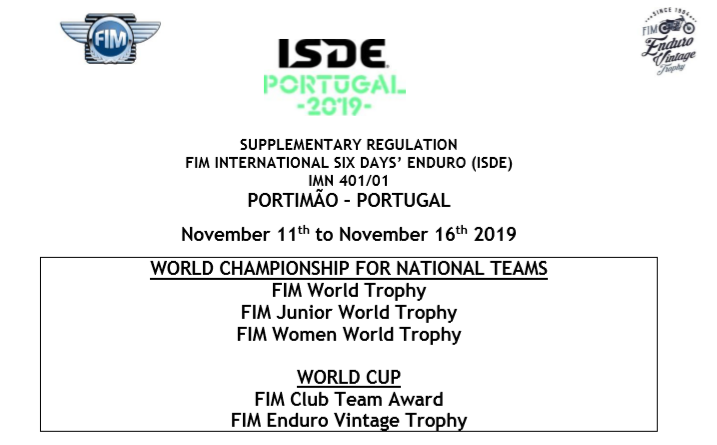 ISDE 2019 SR